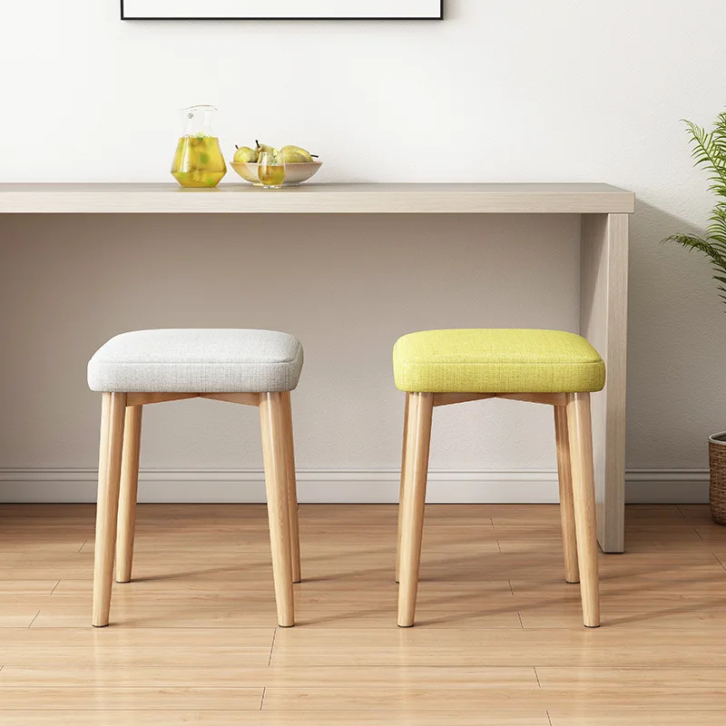 Small Household Low Stool, Stackable Chair, Makeup Stool, Chairs for Bedroom