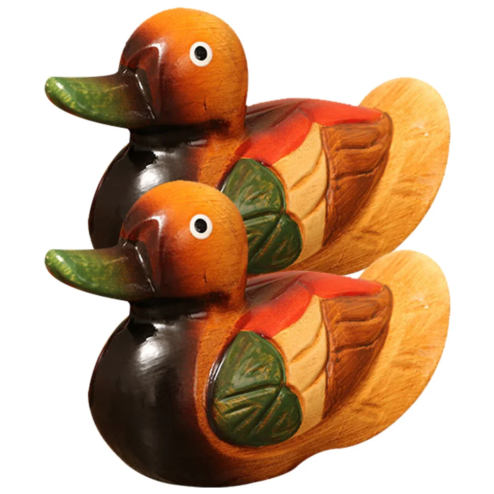 Body Mandarin Duck Ornaments Ducks Crafts Desktop Statue Wooden Adorn Charm Wedding Gift Modeling Home Decor Bridesmaid