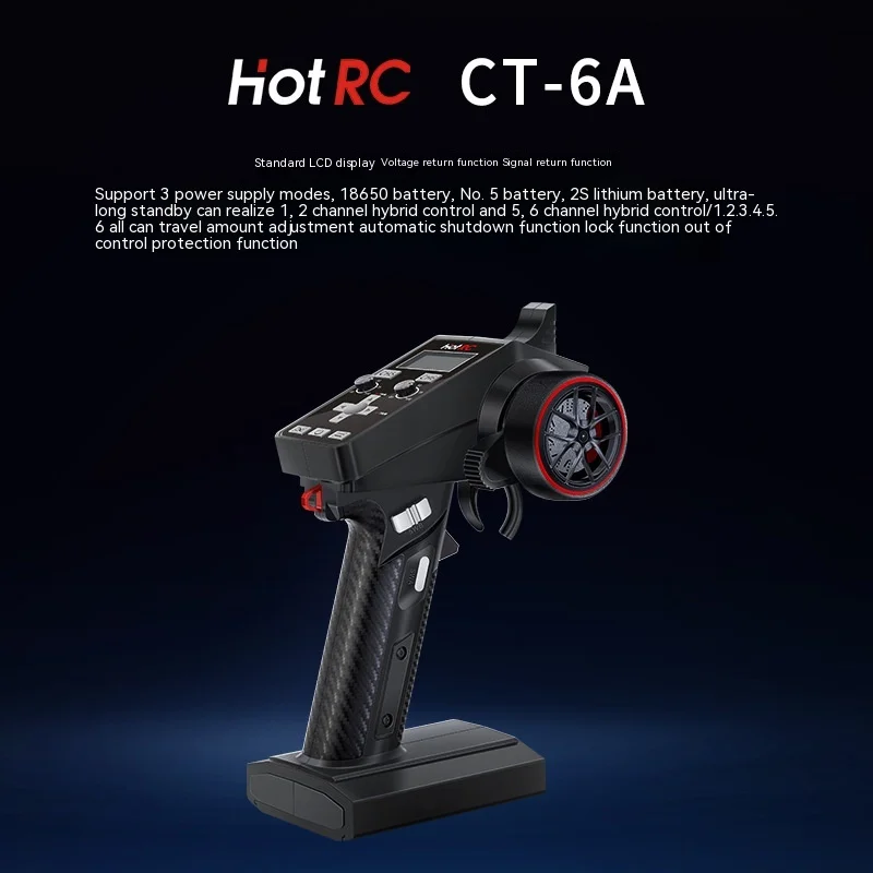 Hotrc Ct-6a 6 canaux 2.4ghz Radio Système Émetteur Télécommande Avec F-06a Récepteur Pour Rc Jouet Voiture Emboîtement Et Bateau De Pêche