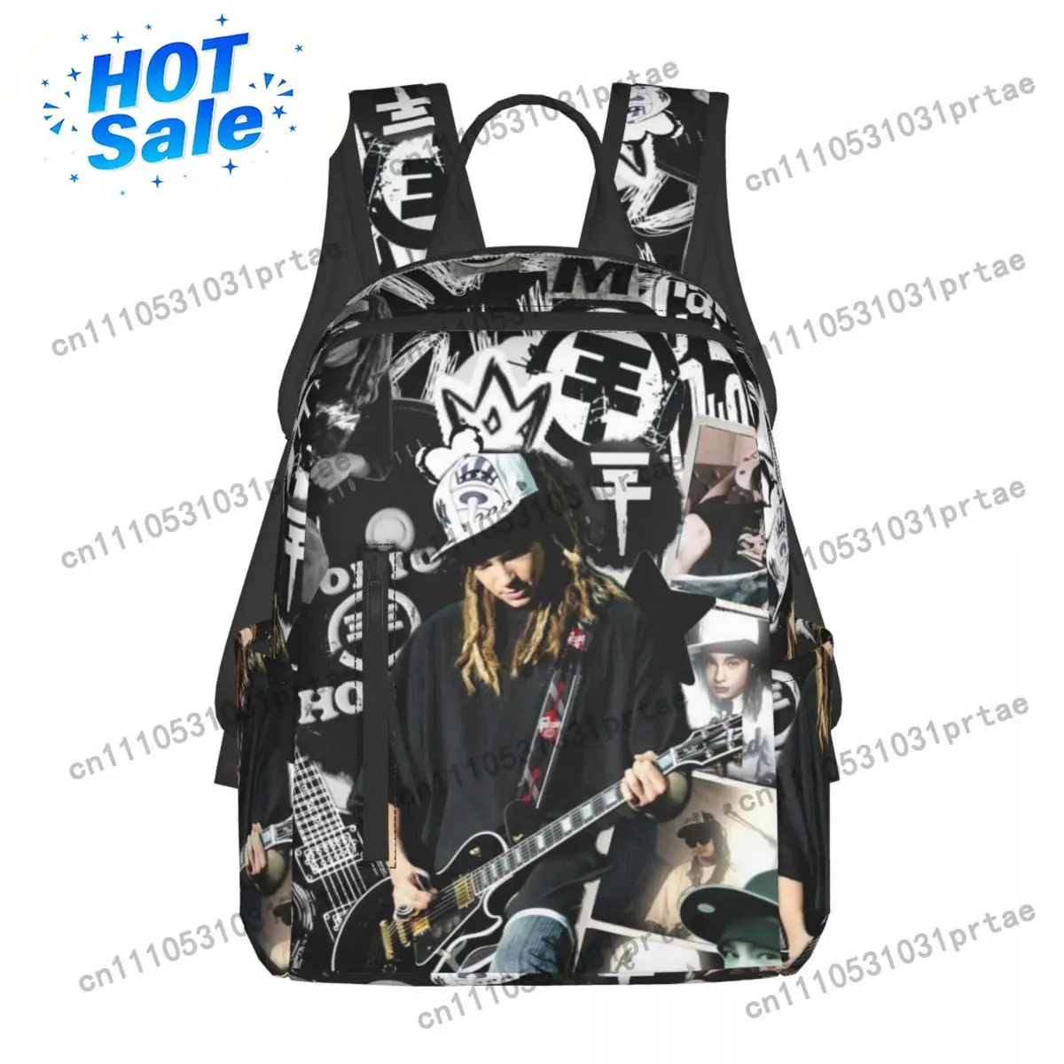 Tokio Hotel Tom Kaulitz Music Band Backpack Daypack Children BookBag School Bag Shoulder Bags for Men Women