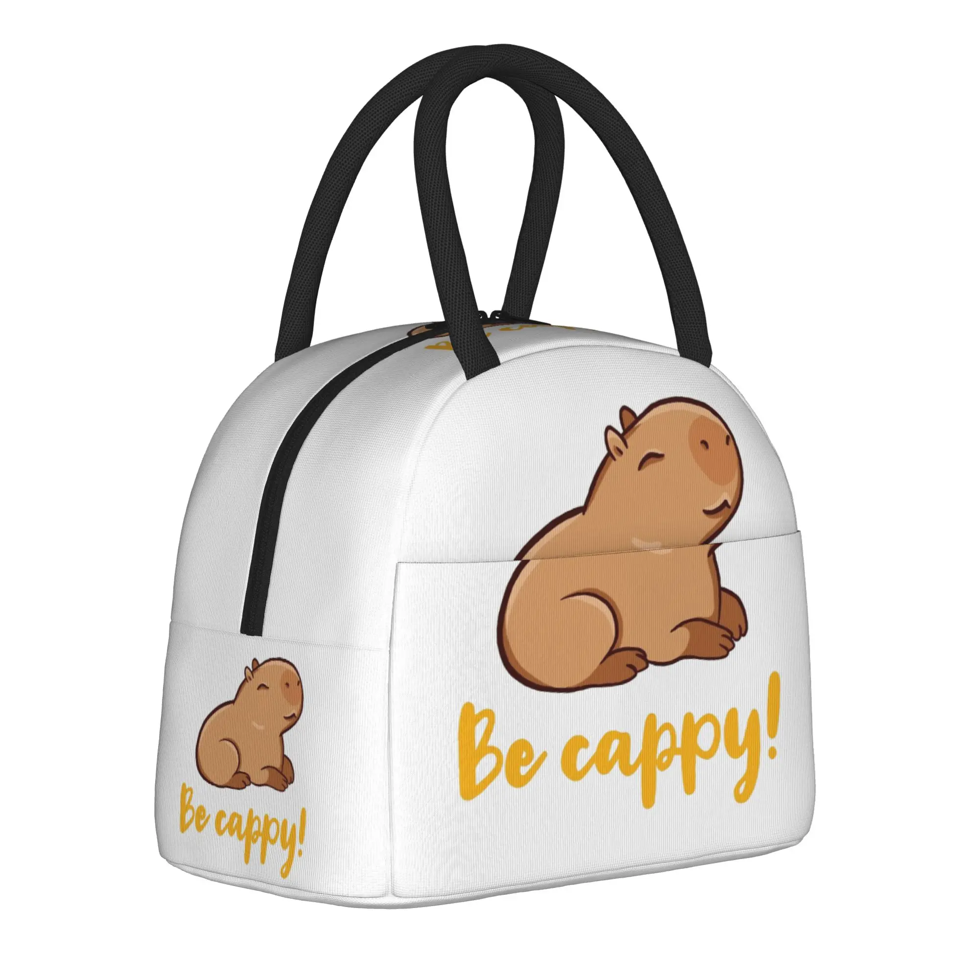 Cute Capybara  Insulated Lunch Bags Thermal Bag Meal Container Funny Animals Leakproof Lunch Box Tote Men Women College  Outdoor