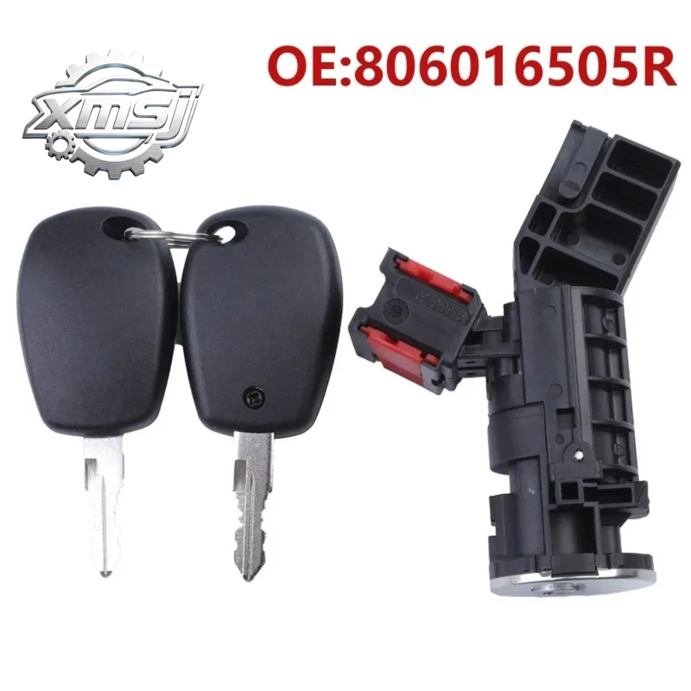 

806016505R 80601-6505R Juego de cilindro de cerradura y interruptor de encendido + 2 llaves para RENAULT SANDERO (cx-97/14) DUST