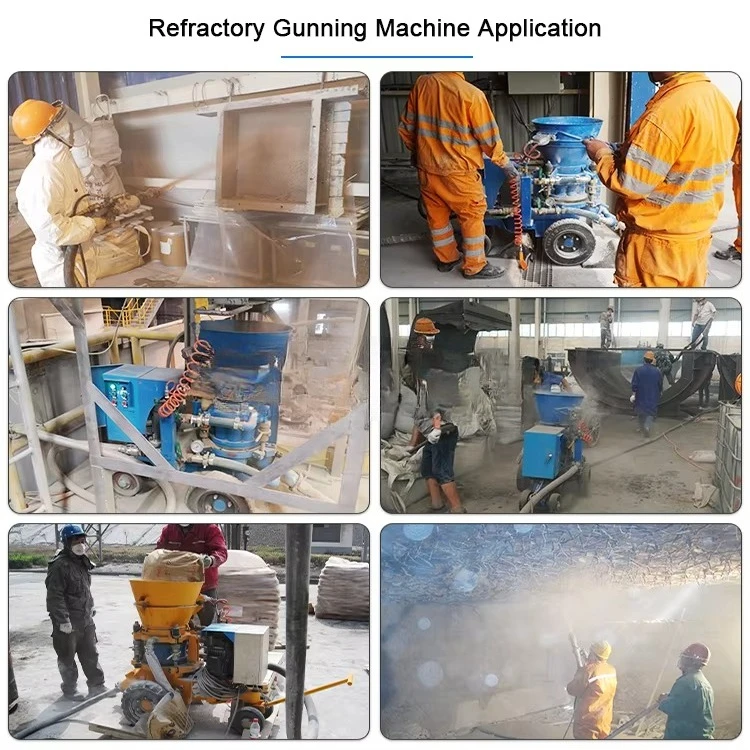 5m3/h Dry Shotcrete Spraying Refractory Gunning Machine