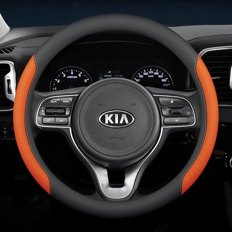 2026 Car Steering Wheel Cover 15 Inch For Kia K3 K5 K7 Sportage Sorento Rio Stonic Seltos Telluride Carnival Ceed Niro