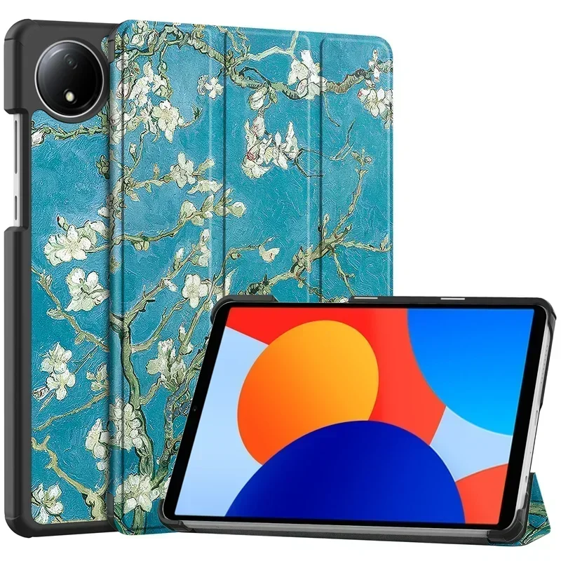 

Case For Xiaomi Redmi Pad SE 4G 8.7 Tri-fold Leather Painted Stand Smart Case Cover kids safe tablet protector