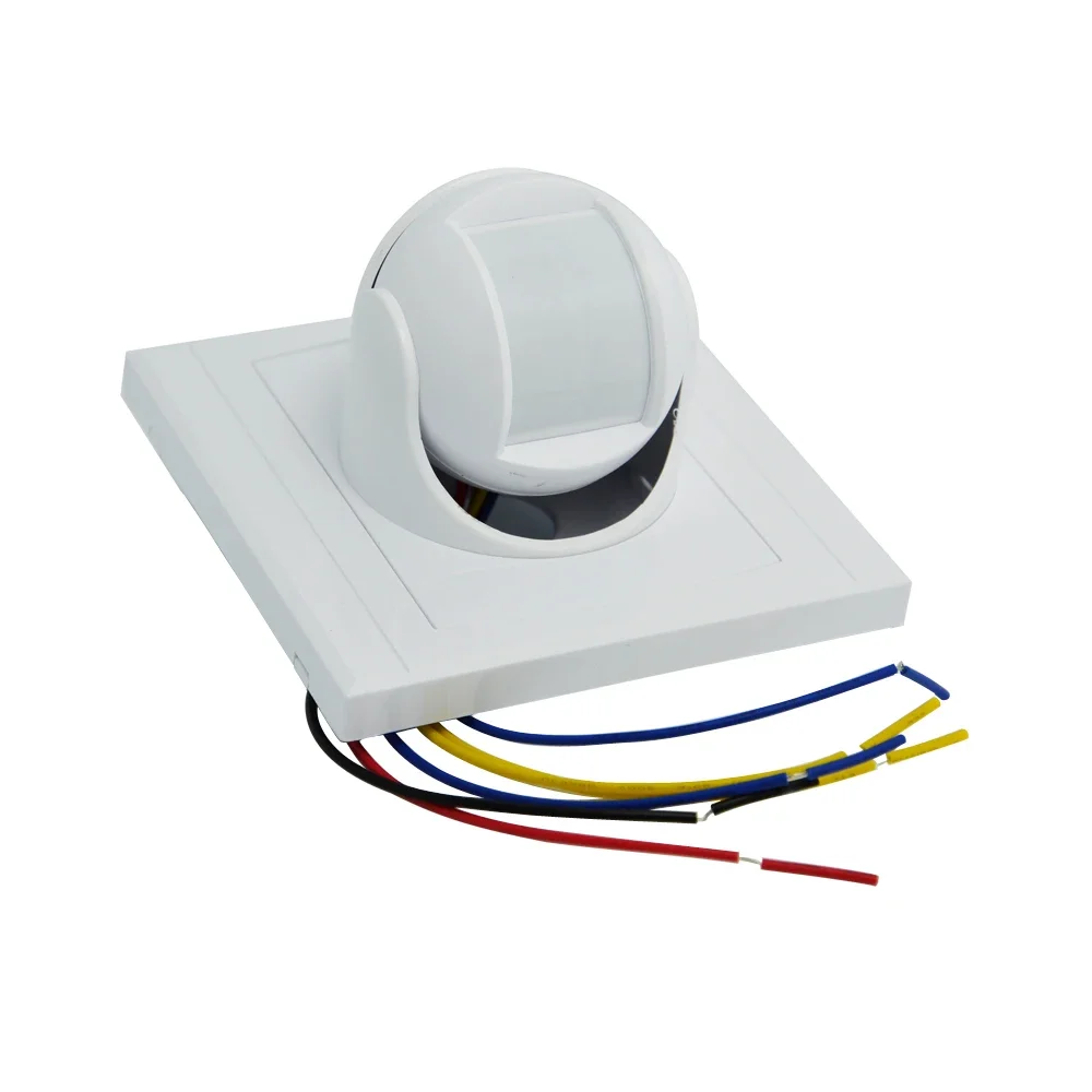 

10 шт. 86 мм квадратные настенные держатели для проводных инфракрасных датчиков движения с сигнализацией, опционально с сигналом NC/NO, PIR-датчик для штор