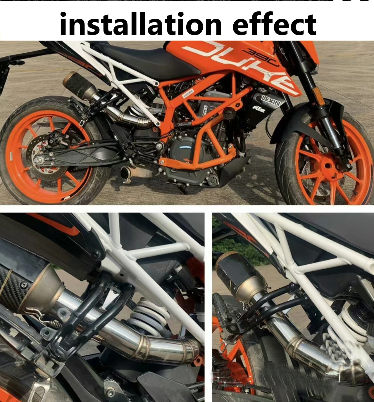 Best Quality Motorcycle Exhaust System Escape 51MM Middle Link Pipe For KTM Duke 125 250 390 KTM RC390 RC250 2017-2021 - view 6