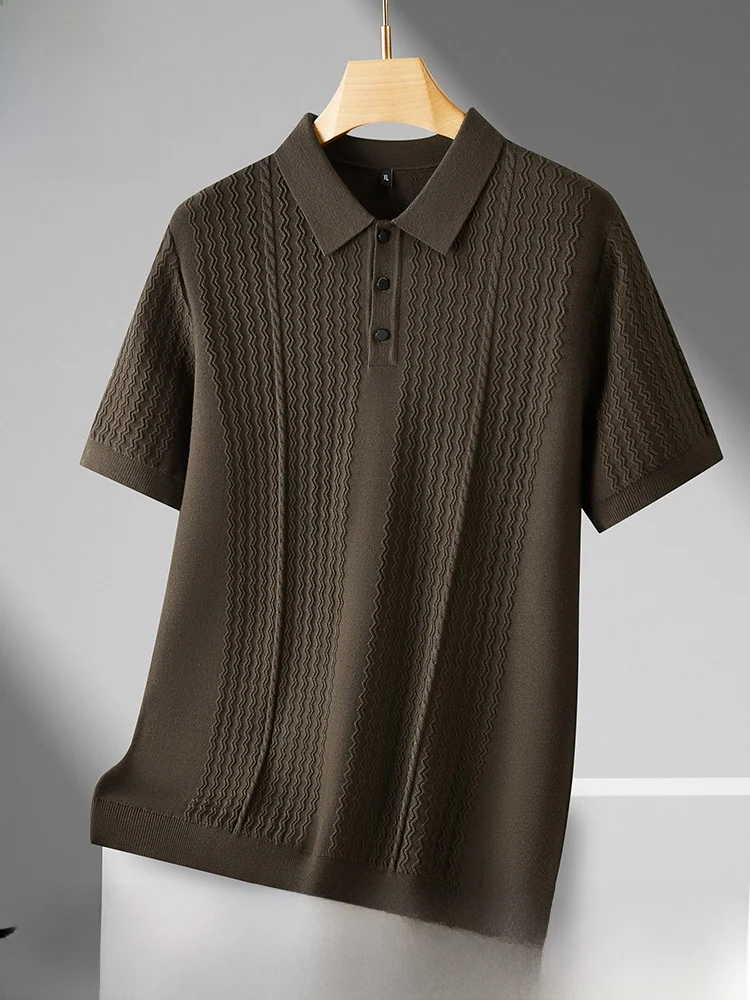 

plus Size Men's ort Sve Knitted Sweater Autumn Winter Busin Casual Pure Color Loose Fit irt f Sve Embroi...