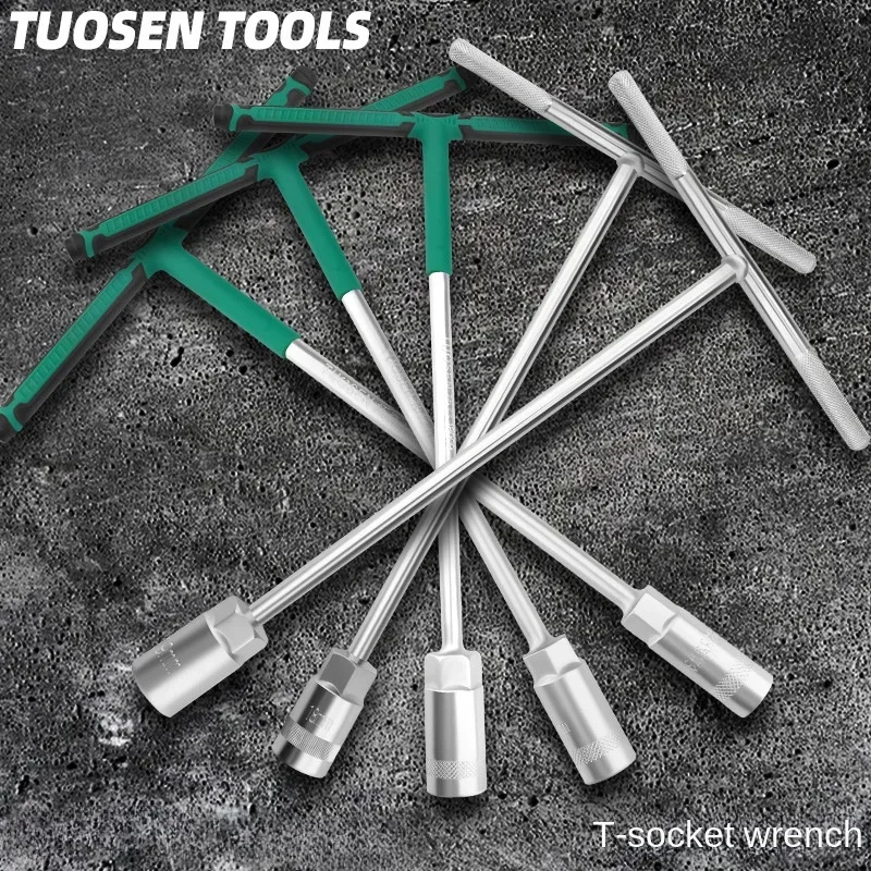 الأبيض T-شكل وجع 15 مللي متر إلى 19 مللي متر مفتاح بانة دليل توفير العمالة سداسية عرافة T نوع مفتاح بانة لصيانة السيارات