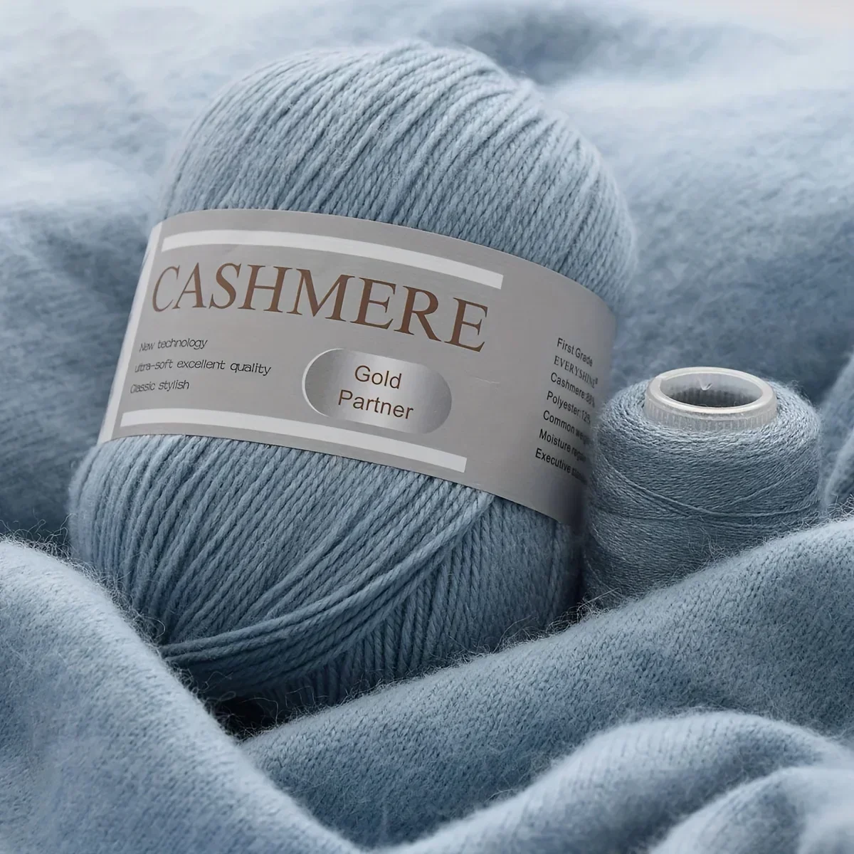 Luxury Cashmere Yarn  for Hand Knitting and Crocheting Sweaters, Scarves, Hats, Shawls Cardigans, and Gloves – Warm Soft Yarn