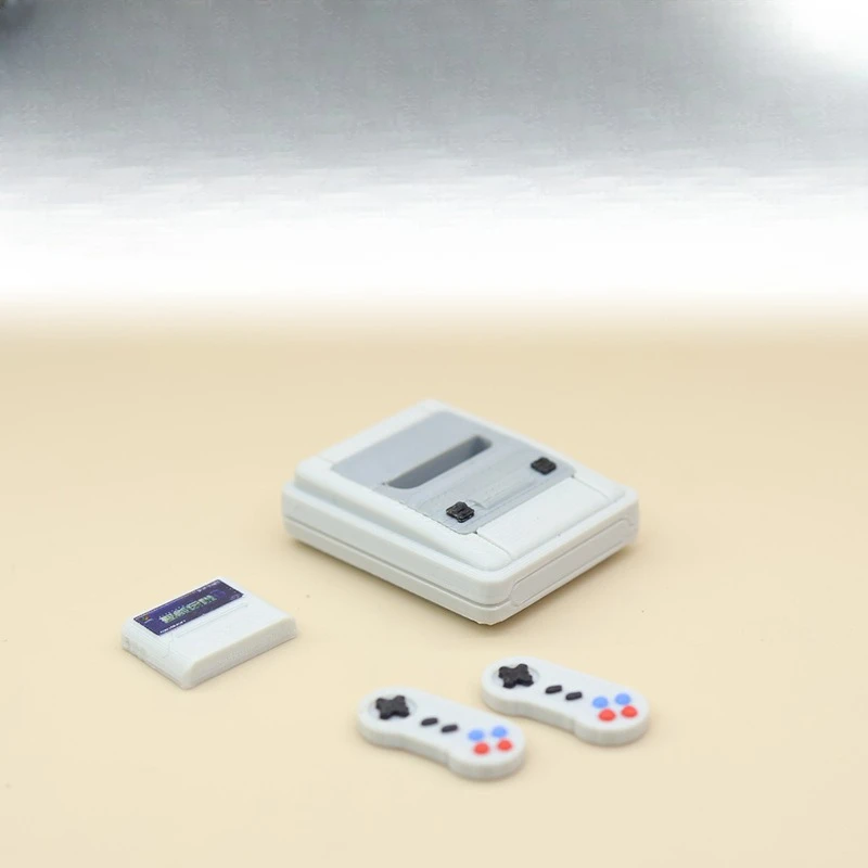 1set Dollhouse Mini Retro Game Console Arcade Machine Model Scene Miniature Photography Prop 1:12 Pretend Play Home Decor