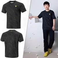 Li Ning table tennis jersey sports short sleeved cultural shirt, Malone style breathable quick drying short sleeved shirt
