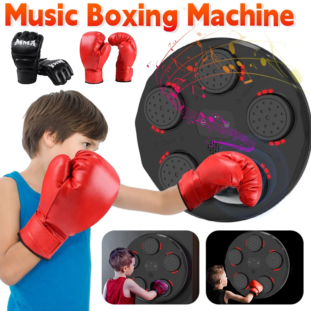 Smart Music Boxing Machine for Kids Hanging Sandbag Boxing Sports Training Agility Reaction Wall Target Home Exercise Equipment