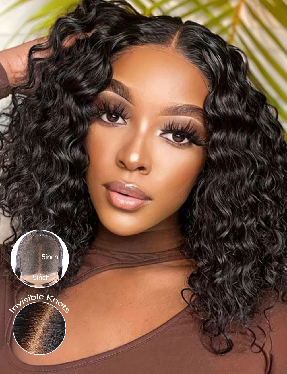 

Pre-cut Lace 5x5 HD Lace Glueless Bob Wig Italian Curly Ready To Go Wear Brazilian Human Hair Lace Closure Water Wave Bob Wigs