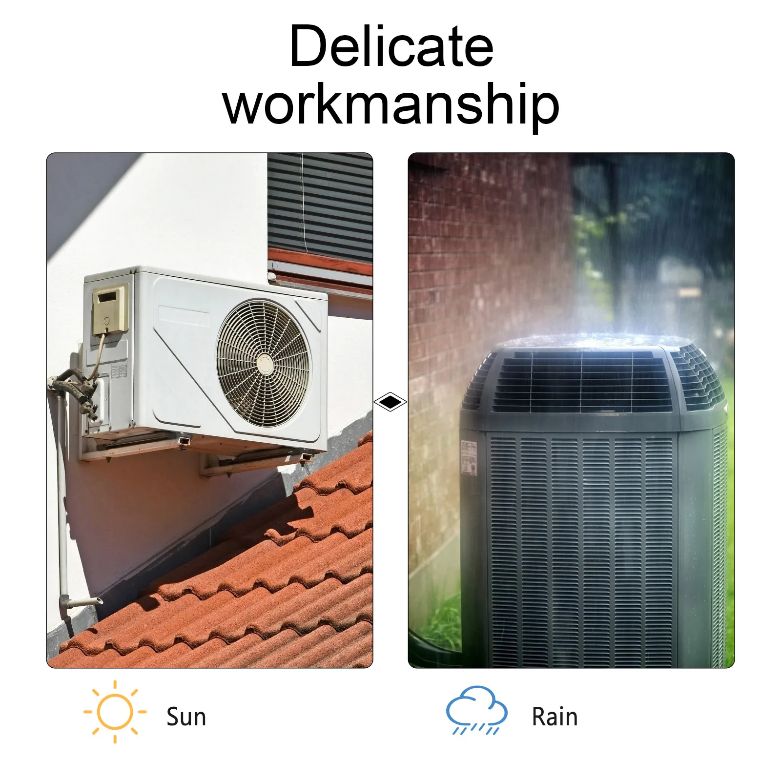 

Waterproof Air Conditioner Cover Oxford Cloth Outdoor Central Ac Units Protector Dustproof Sunscreen Foldable Easy Wash