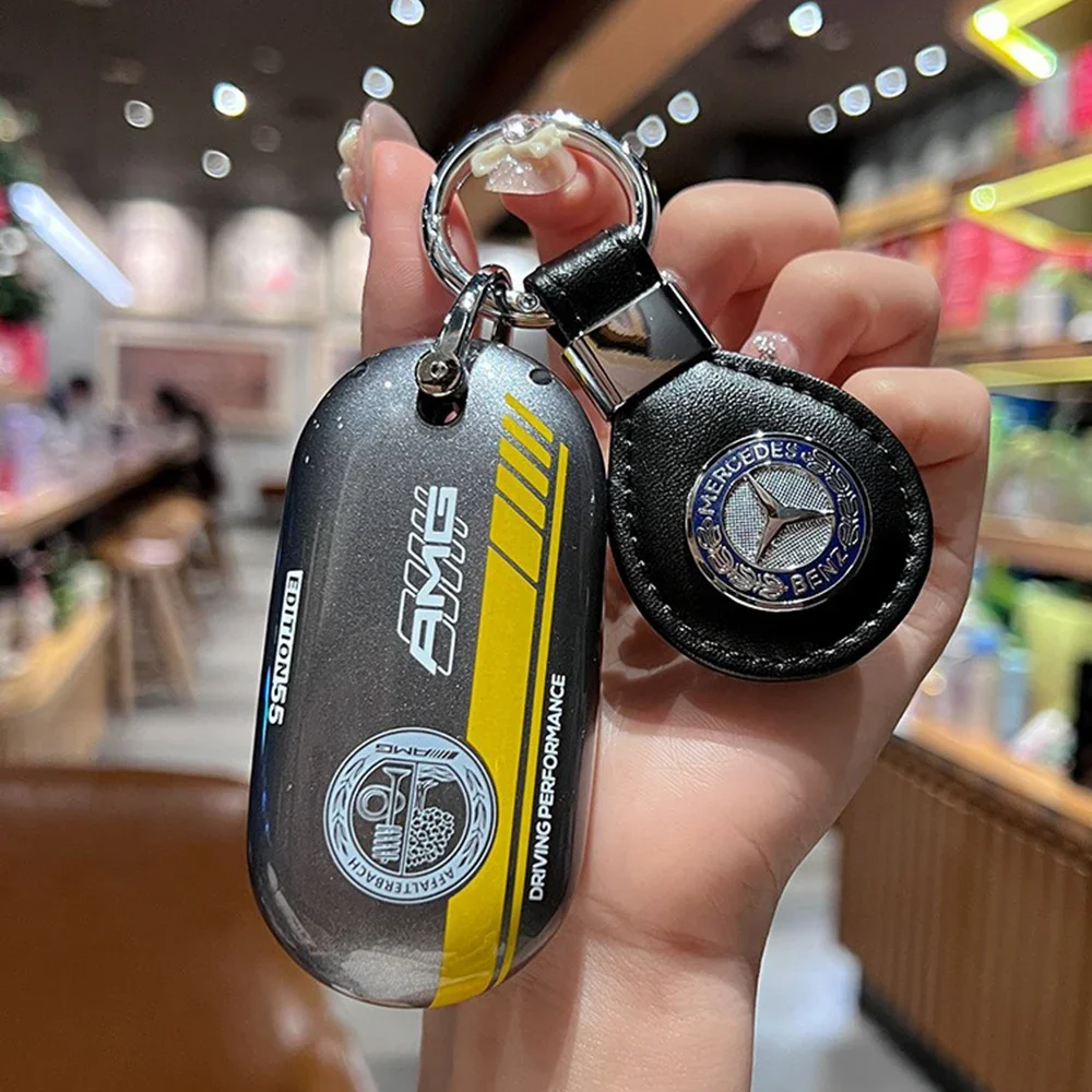 Car Key Case Cover Protector Shell for Mercedes Benz AMG C S Class W206 W223 S350 C260 C300 S400 S450 S500 Keychain Accessories