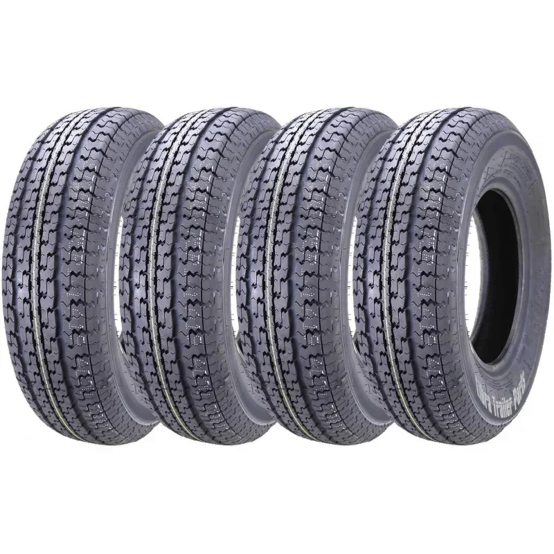 

4 New Premium Trailer Tires ST 205 75R15 205 75 15 8-Ply Load Range D Steel Belted Radial w/Scuff Guard