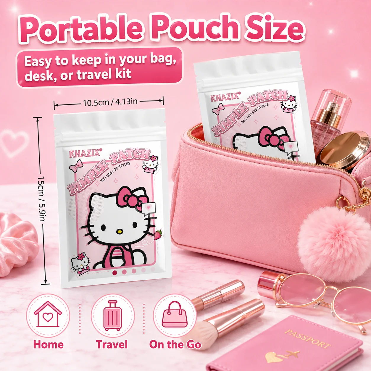 30pcs/150pcsHello Kitty Hydrocolloid Pimple Patches, Cute Cartoon Acne Cover Stickers, Breathable Waterproof Face Care Patches - view 6