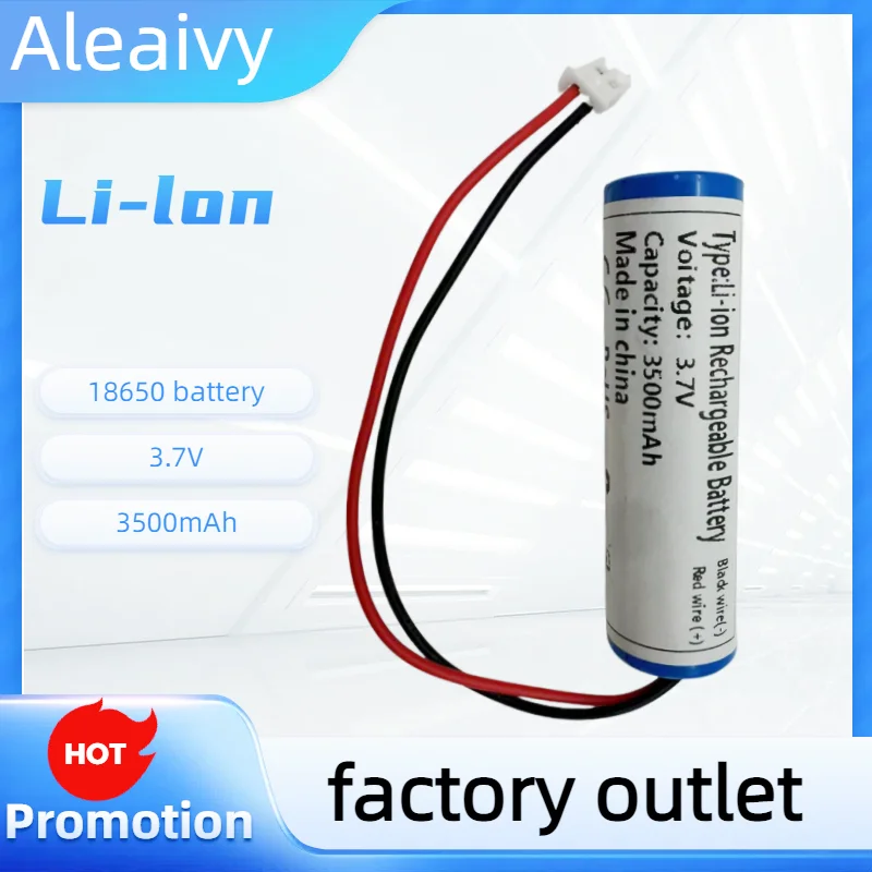 

18650Lithium Battery 3.7V 3500mAh 1-2 PCS with Protection Board, for Portable Bluetooth Speaker LED Flashlight Toy Car Emergency