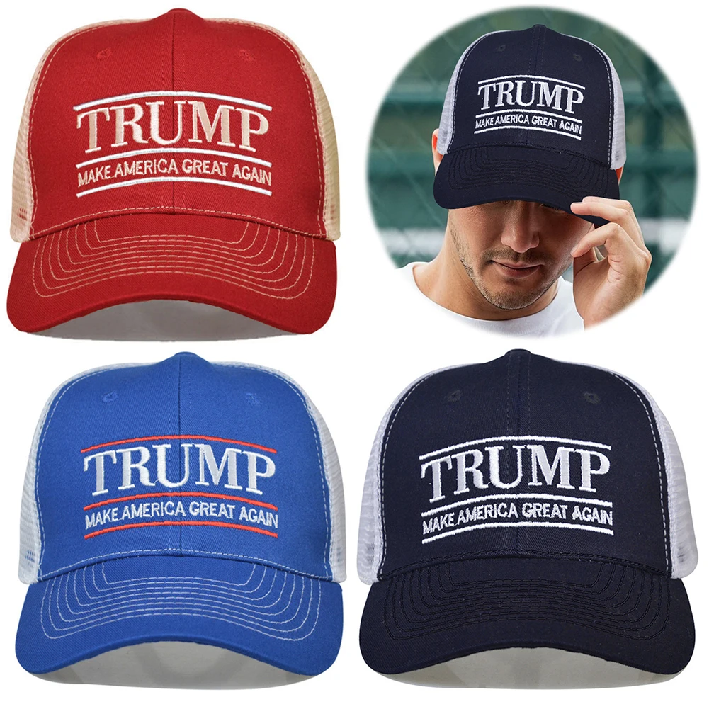 2024 Donald Trump Merchandise MAGA American Trucker Hat Make America Great Again Slogan USA Flag KAG 56-62 Baseball Cap