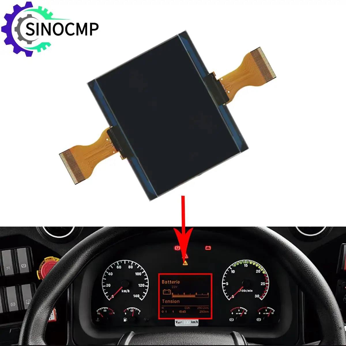 

Dashboard LCD Display Screen Instrument Cluster 5010595267 for 2001-2019 DAF TRUCK LF/CF/XF 45/55/75/85/95 1372055 155400001000