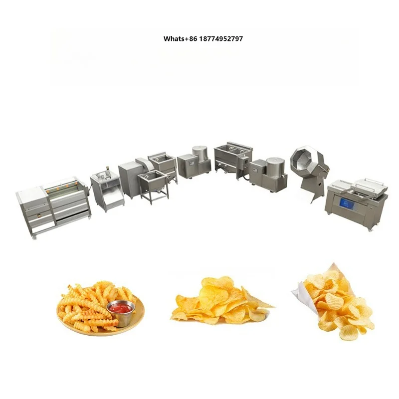 Mini Industrial Semi-Auto Potato Chips Production Line Stainless Steel Potato Crisps Processing Equipment For Sale