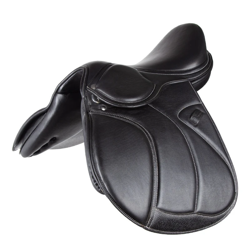 Soft Genuine Cowhide Jumping Saddle, Comfort Equestrian Tack, Professional Horse Riding Gear for Competition Equestrian Sports
