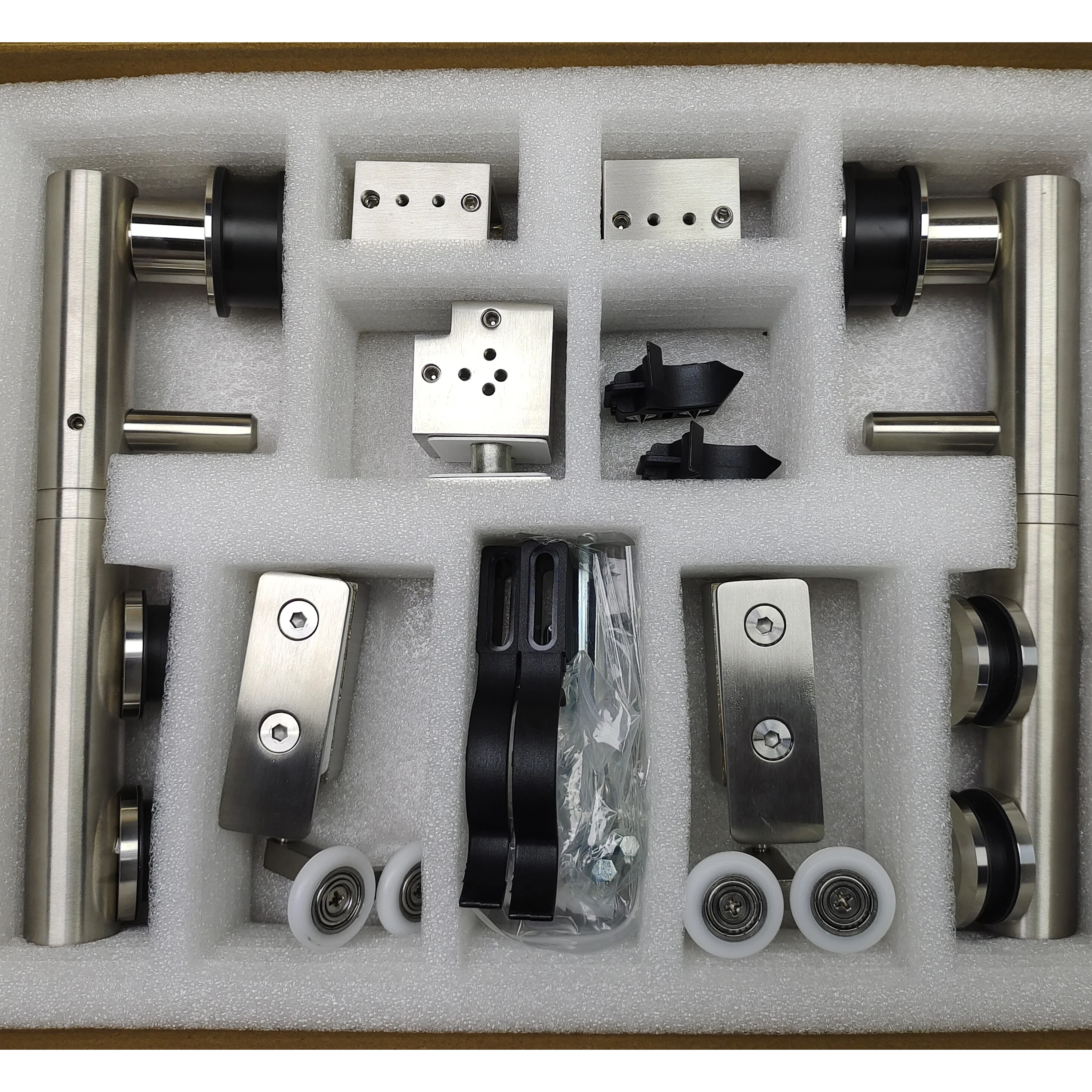 Aluminium Accessories Single Soft Close Sliding Door Damper Rollers Interior Doors Shower Slide Door System With Stopper