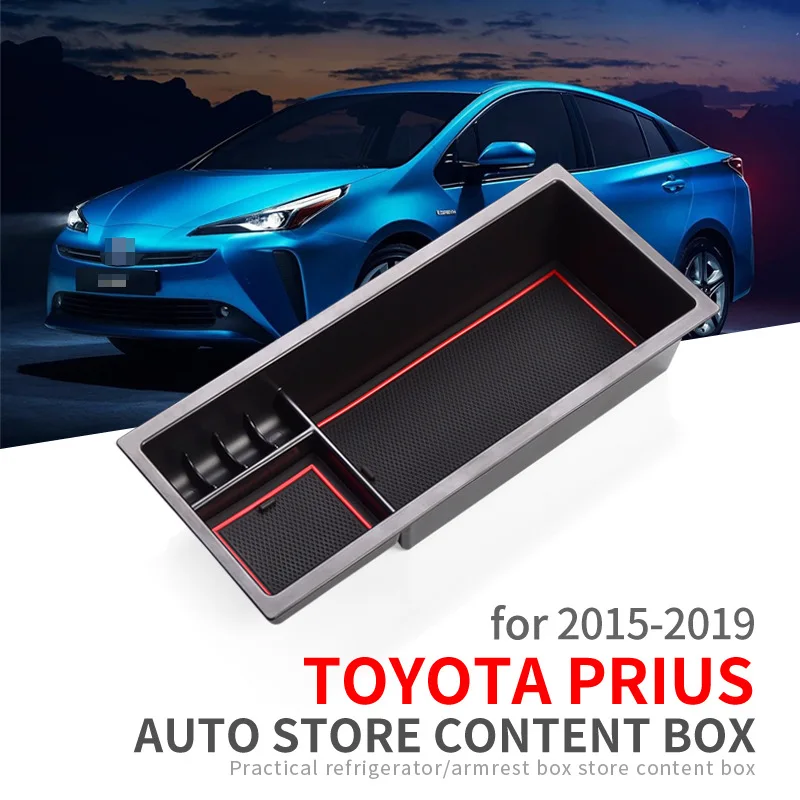 

Car Center Console Armrest Storage Box For Toyota PRIUS 50 2015 - 2019 Central Storage Organize Container Tray Auto Accessories