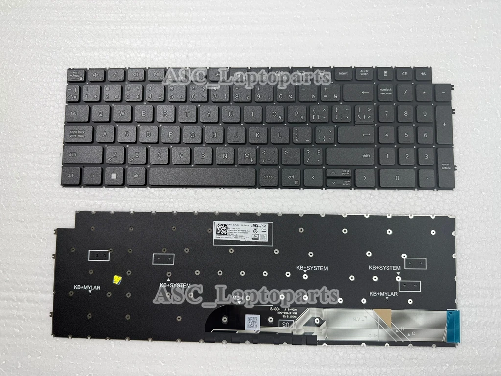 New Canadian CF Keyboard for DELL Inspiron 3510 3511 3515 3525 3535 5510 5515 5518 7510 7610 Black No BACKLIT