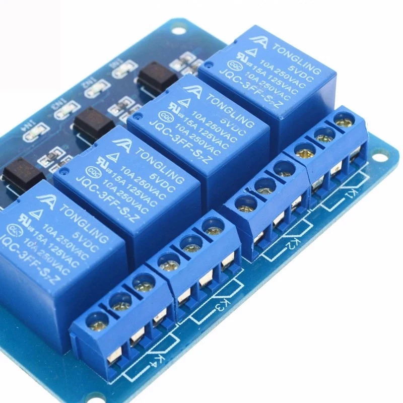 Módulo de protección de relé de 4 canales 5V Compatible con Arduino R3 MEGA 2560 1280 DSP ARM PIC AVR STM32 Raspberry Pi