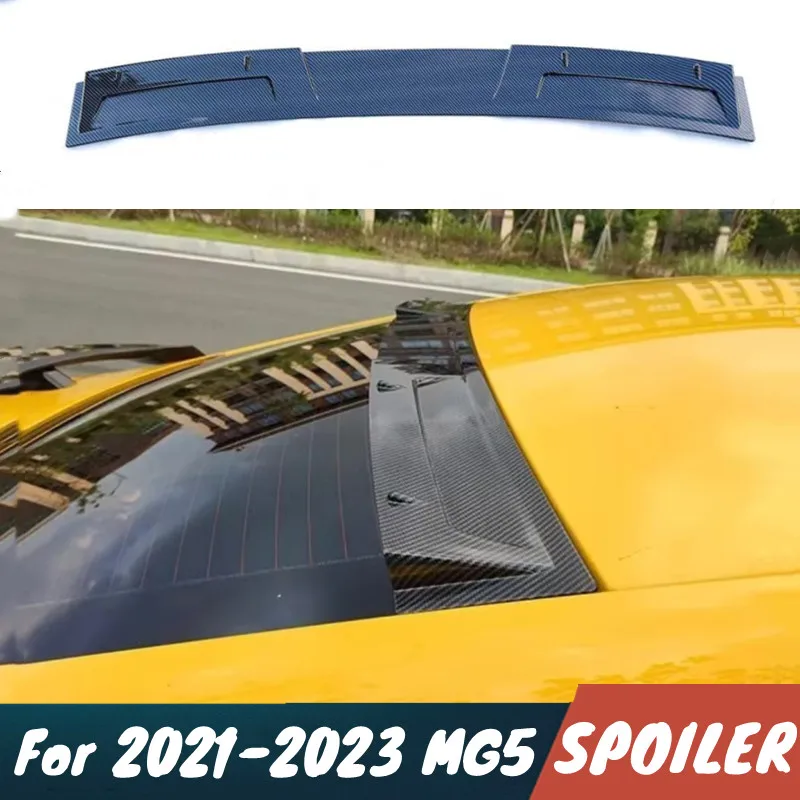 

Для MG5 2021-2023 Высокое качество АБС-пластик автомобильный спойлер на крышу заднего окна крылья черный карбон внешние тюнинговые аксессуары
