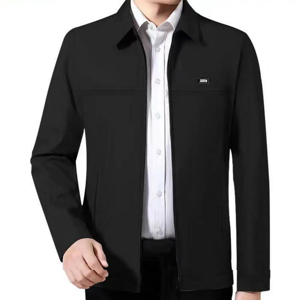 2024 Solid Business Men\'s Jacket Male Slim Fit Outerwear Men Zip Up Jacket Men Spring Thin Jacket Men\'s Clothing