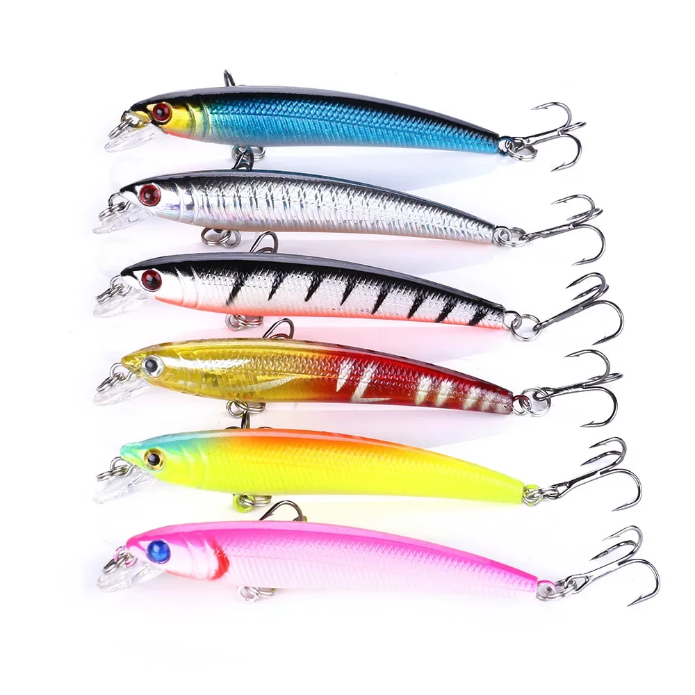 1pc 75mm 5.6g Minnow Fishing Lure Isca Artificial Hard Bait Trolling Wobblers on Pike Crankbait Pesca Carp Peche Tackle