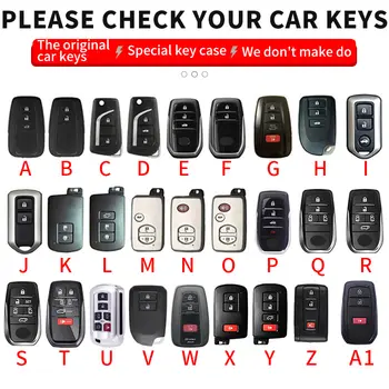 Pro Toyota Highlander Land Cruiser Riez 86 Hilux Innova Fortuner Rav4 Camry Prado Shell 4 tlačítka kryt klíče od auta zinková slitina 10 nejlepší prodej Kryt klíče Toyota Fortuner - №5