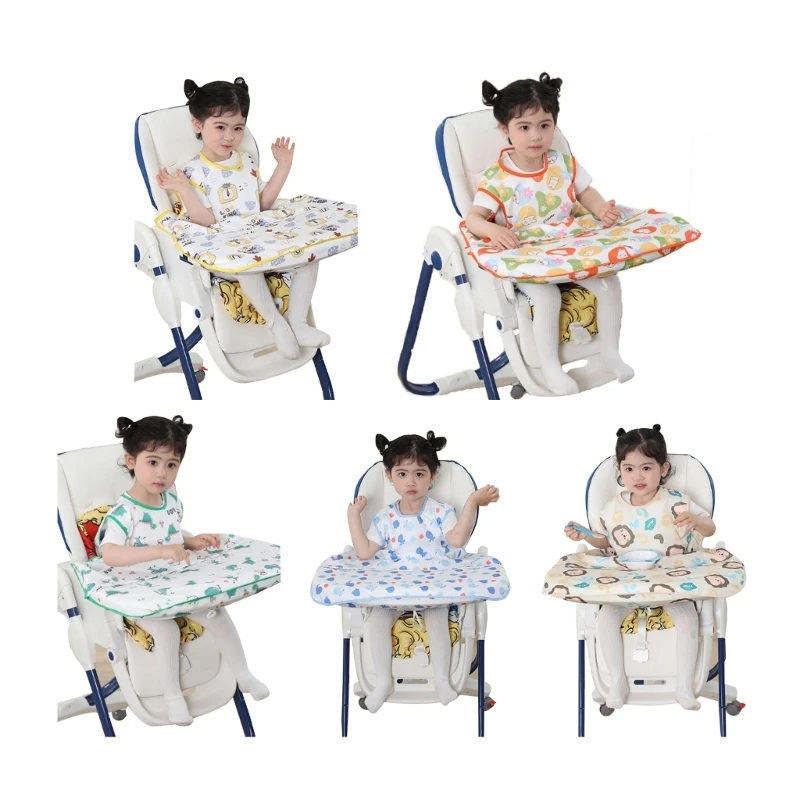 

Baby Dining Chair Gown Waterproof Saliva Towel Wipe Burp Apron Newborn Sleeveless Coveralls Bib with Table Cloth