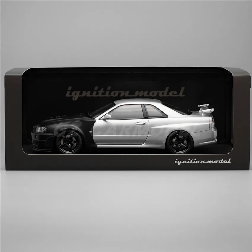 IG 1:18 Nismo R34 GTR Z-tune JDM Simulation Limited Edition Resin Metal Static Car Model Toy Gift