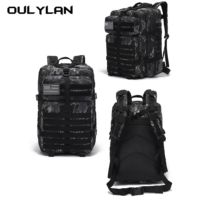 

Outdoor Sports Waterproof Backpack, Hiking, Hiking, Camping, Large Capacity Expansion 3P Tactical Bag, Oxford Cloth Backpack