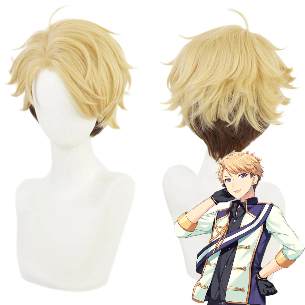 

Arashi Narukami Short Golden Gradient Brown Cosplay Wigs Heat Resistant Synthetic Wigs