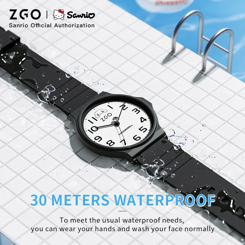ساعة ZGO Sanrio للأطفال لكل من الأولاد والبنات. ساعة كوارتز للطلاب. ساعة رياضية مقاومة للماء. هدية 8522