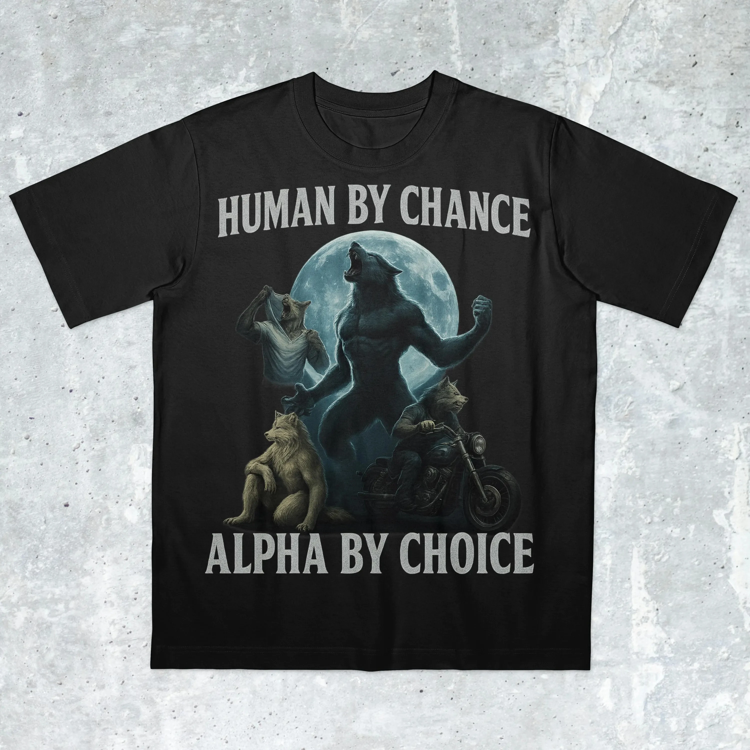 

Human By Chance Alpha By Choice Забавная футболка с изображением оборотняка-мема Мужские и женские хлопковые футболки с короткими рукавами Летняя рубашка Мужская одежда