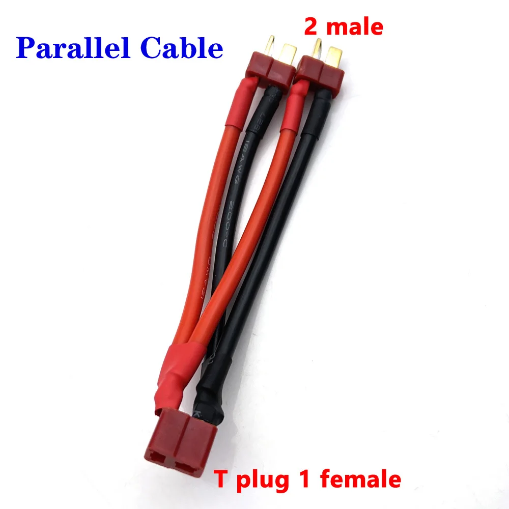 XT90 1 to 2 XT60 to 3 4 Parallel Battery Connector Male/Female Cable Dual Extension Y Splitter Silicone Wire for RC Battery ESC