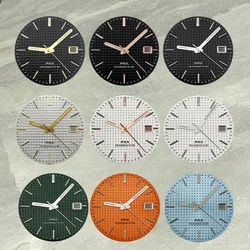 Dial+pointer, NH35 dial,Orange Sky Blue White Black green glow in the dark, 31.8mm diameter, suitable for NH35/NH36 movements.