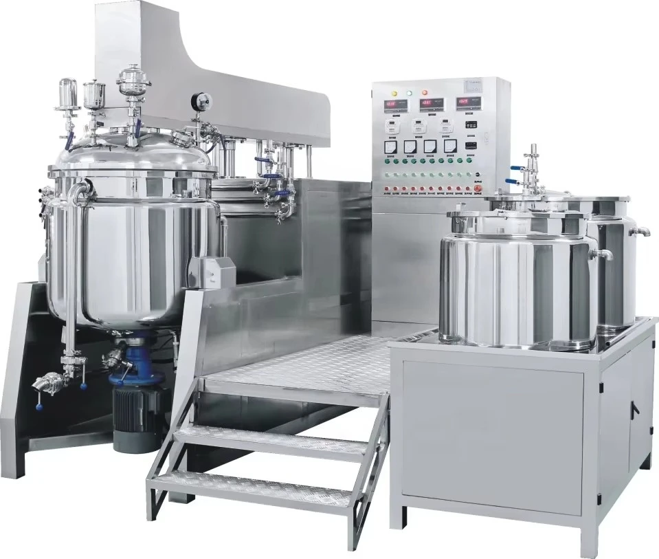 Vacuum Emulsifying Homogenizer Mixer 200L Electrical Heating Custom Machine for Lotion Soap Industrial Mixing Processing