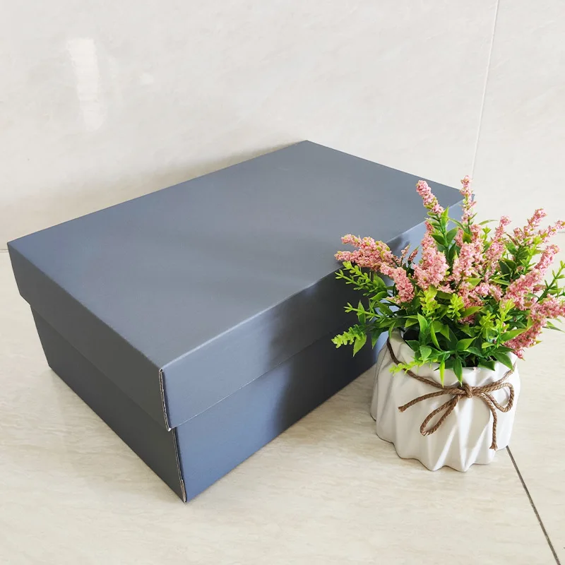 5Packs Gift Paper Boxes Corrugated Cardboard Box Delivery Box Packaging Blank Carton Business Mailing Box Shoes Box For Shipping