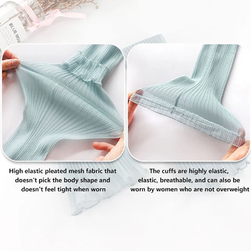 1 Pair Summer Long Fingerless Gloves Women Outdoor Sun Protection Sleeves Thin Lace Mesh Arm Sleeve Sunscreen Uv Driving Mittens