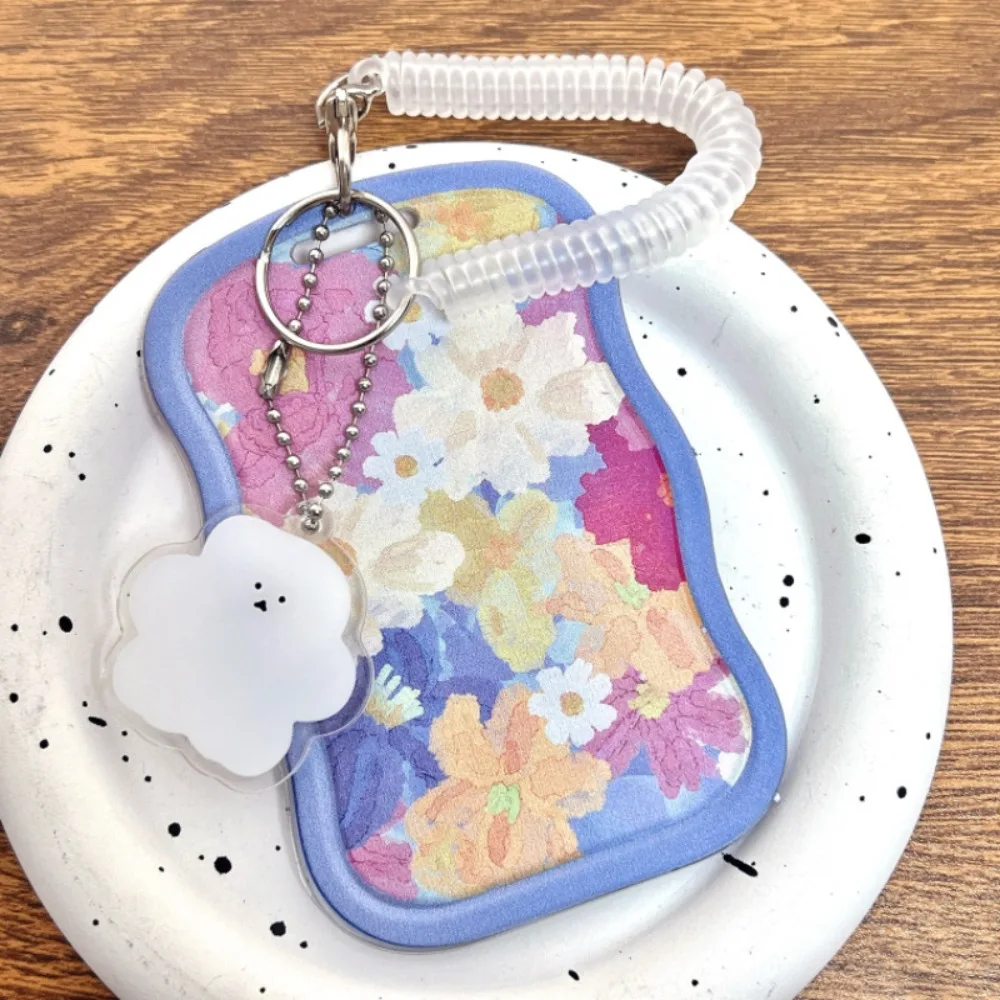 New Keychain Bus Card Case Transparent Photo Sleeves Photocard Holder Card Protector Transparent Card Holder Bus Card Storage