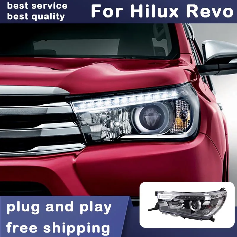 Car Styling Headlights for Toyota REVO Hilux LED Headlight 2015-2017 Head Lamp DRL Signal Projector Lens Automotive Accessories