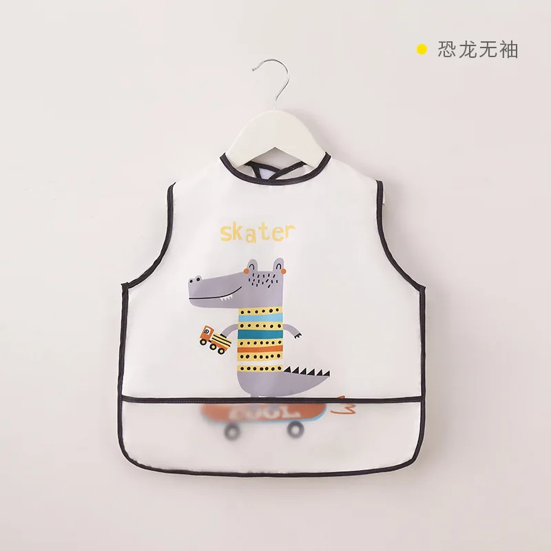 Baby Smock Lightweight Breathable Waterproof Infant Apron Children\'s Protective Clothing Bib Revers Kids Toddler Boy Girl