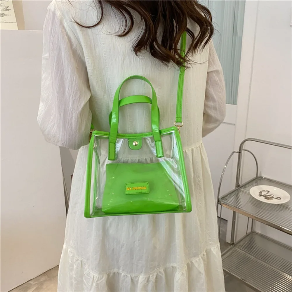 Women Transparent Clear Purse Crossbody Shoulder Bags with Removable Strap Stadium Approved Bags Zipper Closure